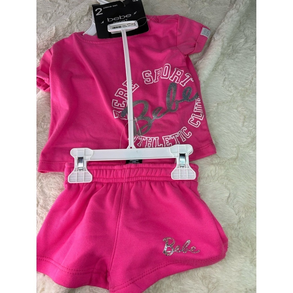 12 month old Bebe ping outfit NWT